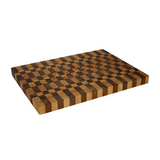 Premium Two-Tone End Grain Wooden Cutting Board, Large Heavy Duty Checkered Butcher Block Chopping Board, Knife-Friendly Reversible Countertop Meat and Cheese Platter for Home Chefs